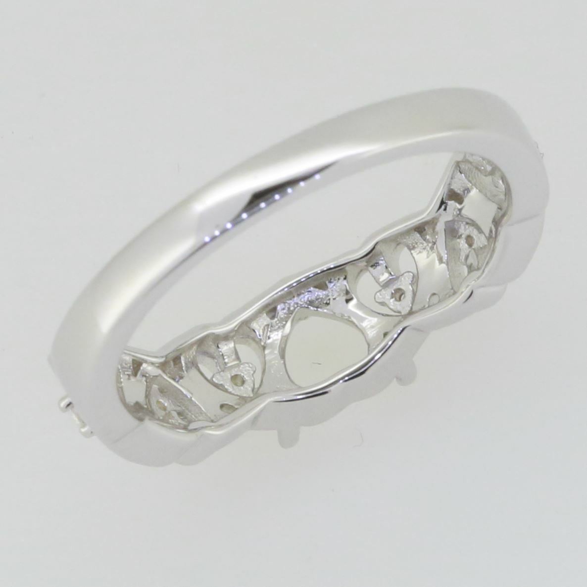 14K White Gold Semi Mount Ring Setting Heart HT 5.5X5.5mm