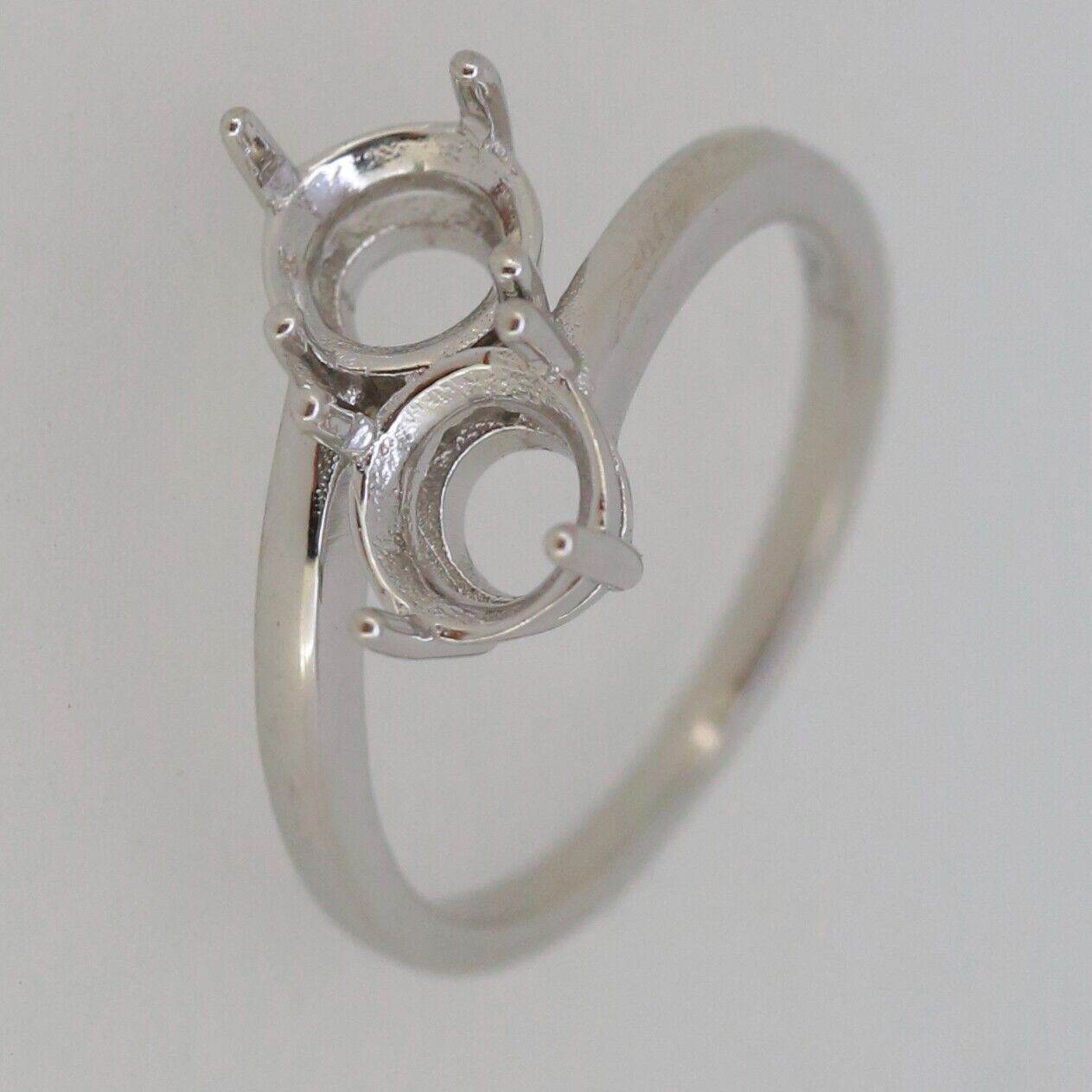 14K Yellow Gold Semi Mount Ring Setting RD 6.4 and 6.2mm - Syzjewelry