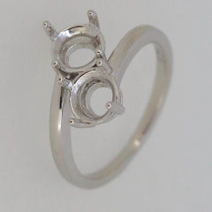 14K Yellow Gold Semi Mount Ring Setting RD 6.4 and 6.2mm - Syzjewelry