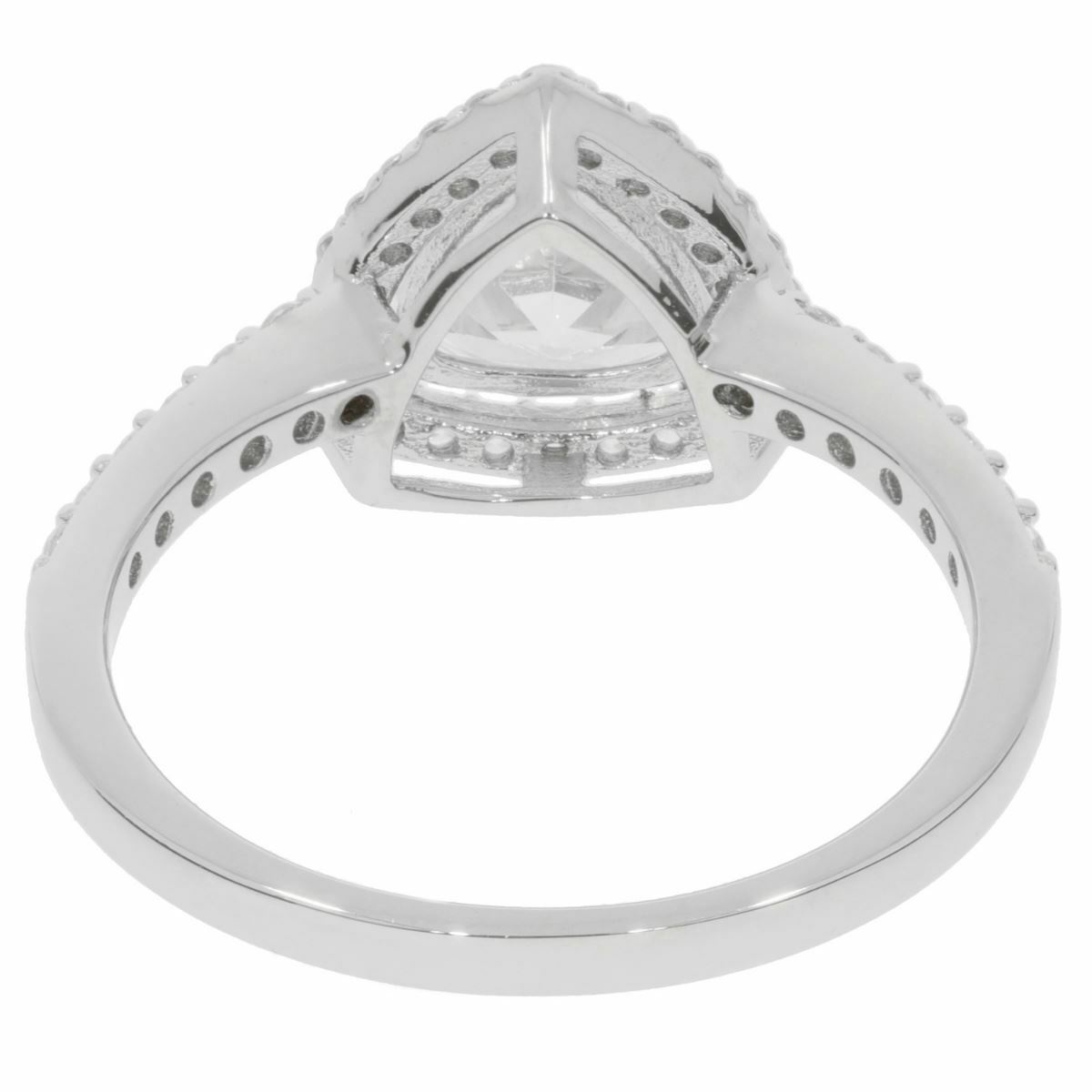 Sterling Silver Semi Mount Ring Setting TRI 7X7mm White Topaz Solid