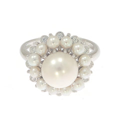 Anillo de plata de ley con montaje semi redondo RD 10x10mm 3x3mm 1x1mm