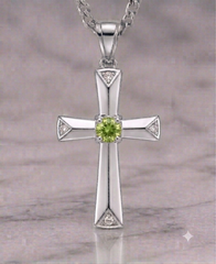 Sterling Silver Semi Mount pendant Setting Round RD 4x4mm with CVD Accents
