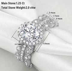 Sterling Silver Semi Mount Ring Setting Oval OV 1.25 ct with CZ Accents Size 8