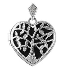 Sterling Silver Locket Heart Shaped 18.7x19.5x6mm Syzjewelry