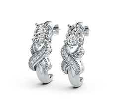 Sterling Silver Semi Mount Earrings Setting Oval OV 9X7mm DHJ