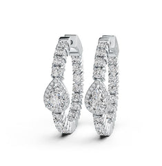Sterling Silver Semi Mount Earrings Setting Pear PE 7X5mm DHJ