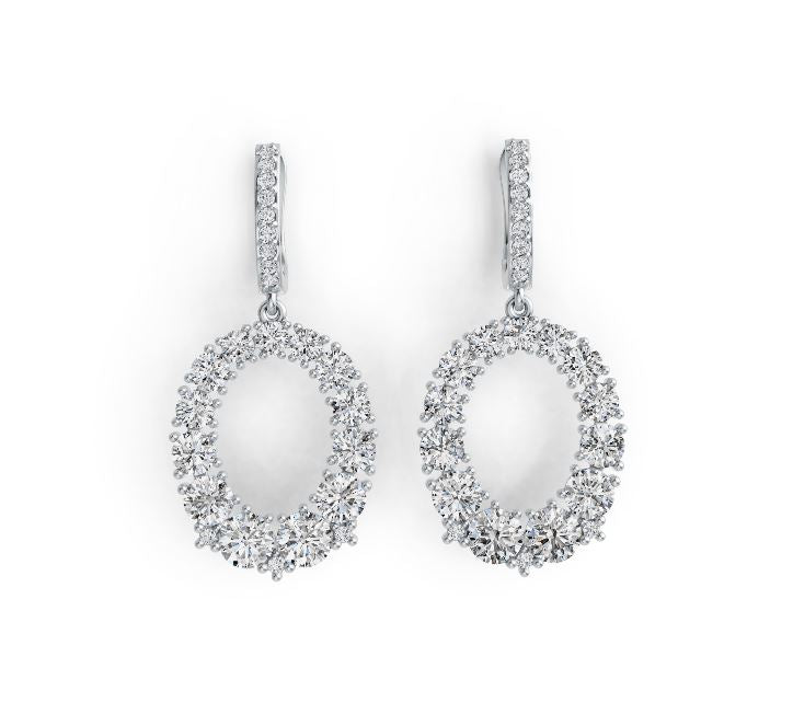 Sterling Silver Semi Mount Earrings Setting Round RD 5x5mm DHJ