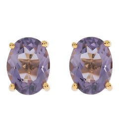 10K Rose Gold Semi Mount Earrings Setting Oval OV 6x4mm Stud Syzjewelry
