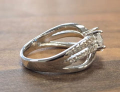 Sterling Silver Semi Mount Ring Setting Heart HT 5x5mm with CZ Accents Syz Jewelry