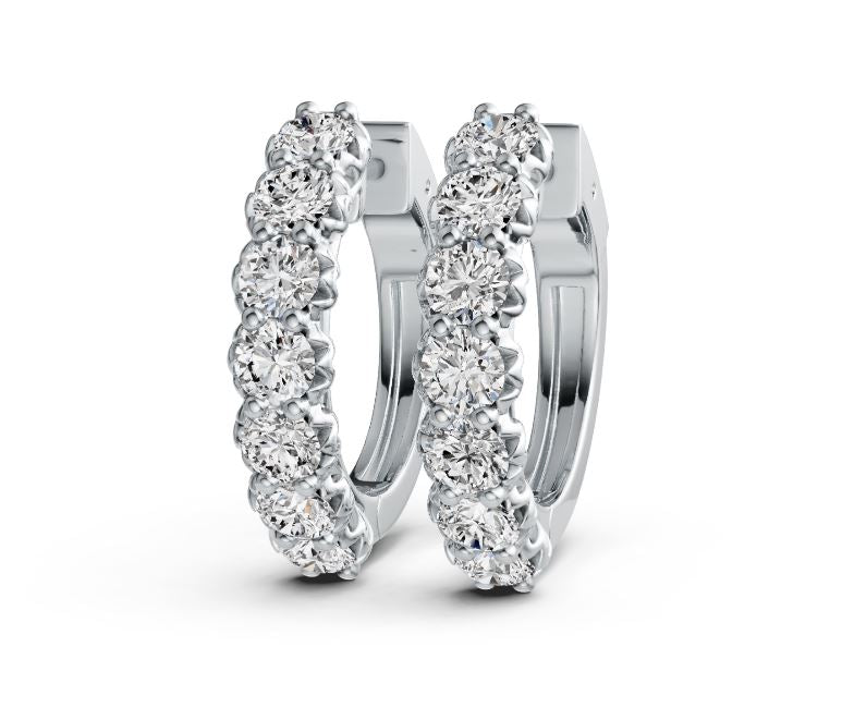 Sterling Silver Semi Mount Earrings Setting Round RD 4x4mm DHJ