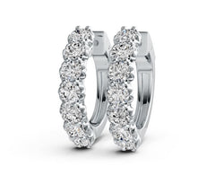 Sterling Silver Semi Mount Earrings Setting Round RD 4x4mm DHJ
