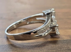 Sterling Silver Semi Mount Ring Setting Heart HT 6x6mm with CZ Accents Syz Jewelry