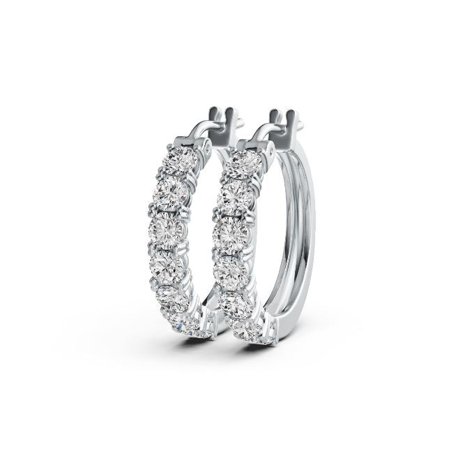 Sterling Silver Semi Mount Earrings Setting Round RD 4x4mm DHJ