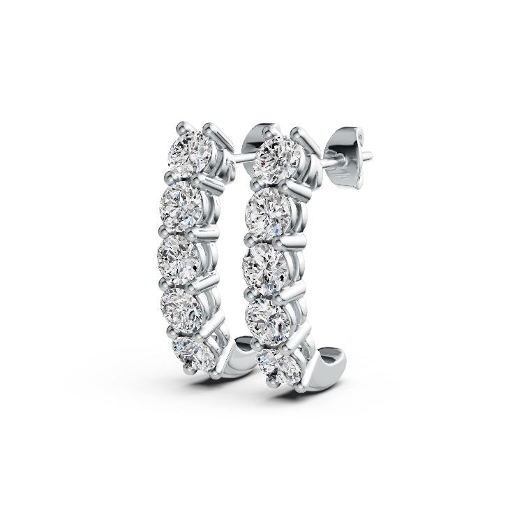 Sterling Silver Semi Mount Earrings Setting Round RD 3.5mm DHJ