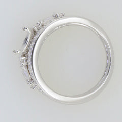 3 PC set Sterling Silver Semi Mount Ring Setting Round RD 8x8mm Syzjewelry