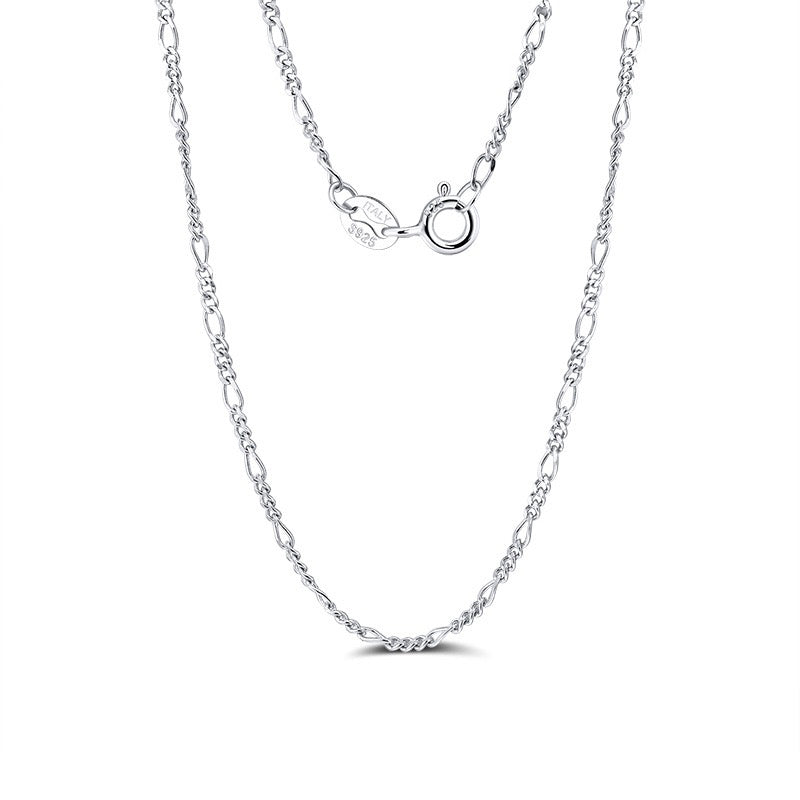 Sterling Silver Figaro Chain Necklace 16" 18" 20" 22" 24" 1.6mm Breadth Syzjewelry
