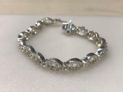 Sterling Silver Semi Mount Bracelet Setting Round RD 4mm Syzjewelry