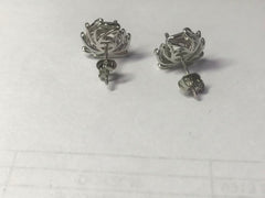 Sterling Silver Semi Mount Earrings Setting Round RD 6x6mm Syzjewelry