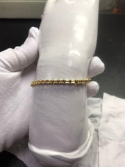 18K Yellow Gold Semi Mount Tennis Bracelet Setting Baguette BG 4x2mm Syzjewelry
