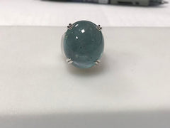 Custom Sterling Silver Semi Mount Ring Setting Oval OV 22x19mm Cabochon Syzjewelry