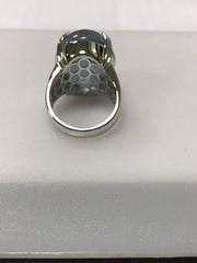 Custom Sterling Silver Semi Mount Ring Setting Oval OV 22x19mm Cabochon Syzjewelry
