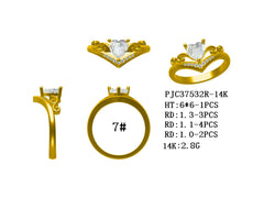 14K White Gold Semi Mount Ring Setting Heart HT 6x6mm with CVD Accents Size 7 Syz Jewelry
