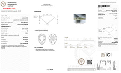 Loose CVD Diamond Pear Brilliant Cut 5.10 Carat D Color VVS2 14.90 X 9.59 X 6.04 MM IGI Certification Syzjewelry