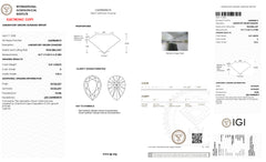 Loose CVD Diamond Pear Brilliant Cut 5.07 Carat D Color VVS2 14.71 x 9.42 X 6.10 MM IGI Certification Syzjewelry