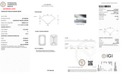 Loose CVD Diamond Emerald Cut 1.55 Carat D color VVS2 7.77 X 5.29 X 3.74mm IGI Certification Syzjewelry