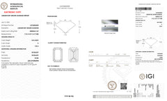 Loose CVD Diamond Emerald Cut 1.55 Carat D Color VVS2 7.76x5.37x3.77mm IGI Certification Syzjewelry