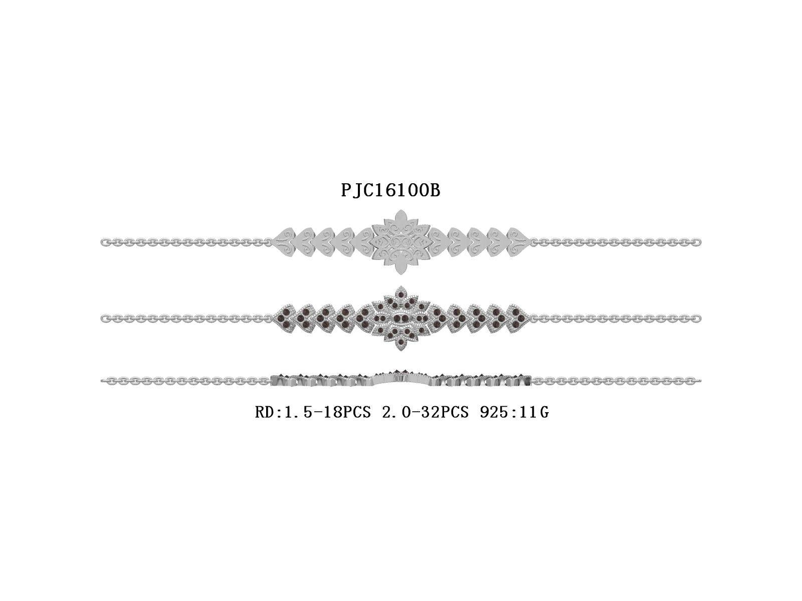 Sterling Silver Bracelet Round RD 2x2mm Extenable W/ Black Moissanite - Syzjewelry