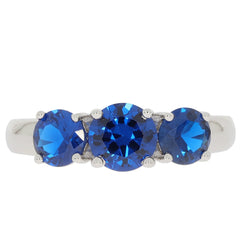 Sterling Silver Semi Mount Ring Setting RD 6x6mm 5x5mm 3 Stone