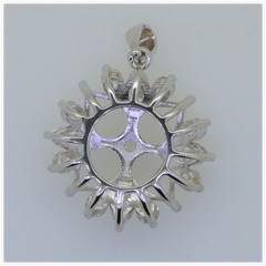 Sterling Silver Semi Mount Pendants Setting PE 7X5mm PE 5x3mm White Topaz Syzjewelry