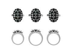 Sterling Silver Semi Mount Ring Setting Pear PE 6X4mm Cocktail Ring - Syzjewelry