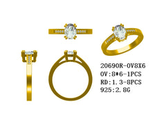 Sterling Silver Semi Mount Ring Setting Oval OV 8X6mm Syzjewelry