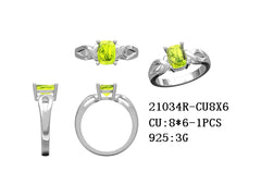 Sterling Silver Semi Mount Ring Setting Cushion CU 8X6mm Syzjewelry