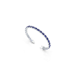 Sterling Silver Semi Mount Tennis Bracelet Setting Oval OV 7X5mm Cabochon DHJ