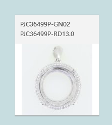 Sterling Silver Semi Mount Pendant Setting Round RD 13X13mm Syzjewelry