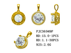 Sterling Silver Semi Mount Pendant Setting Round RD 13X13mm Halo Syzjewelry