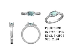 Sterling Silver Semi Mount Ring Setting Oval OV 7x5mm Syz Jewelry