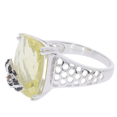 Sterling Silver Semi Mount Ring Setting Cushion CU 16X12mm White Topaz