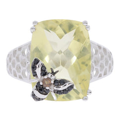 Sterling Silver Semi Mount Ring Setting Cushion CU 16X12mm White Topaz