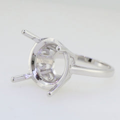 Sterling Silver Semi Mount Ring Setting Round RD 16x16mm Solitaire Syzjewelry