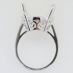 Sterling Silver Semi Mount Ring Setting Round RD 16x16mm Solitaire Syzjewelry