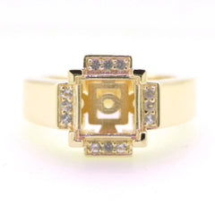 Sterling Silver Semi Mount Ring Setting SQ Princess 8x8mm Syzjewelry