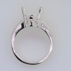 Sterling Silver Semi Mount Ring Setting Oval OV 14x10mm Syzjewelry