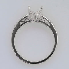 Sterling Silver Semi Mount Ring Setting Cushion CU 8x6mm Syzjewelry