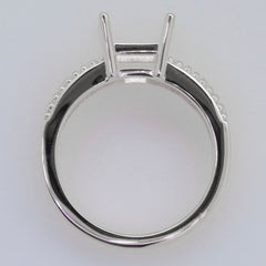 Sterling Silver Semi Mount Ring Setting OCT Emerald 9x7mm Syzjewelry