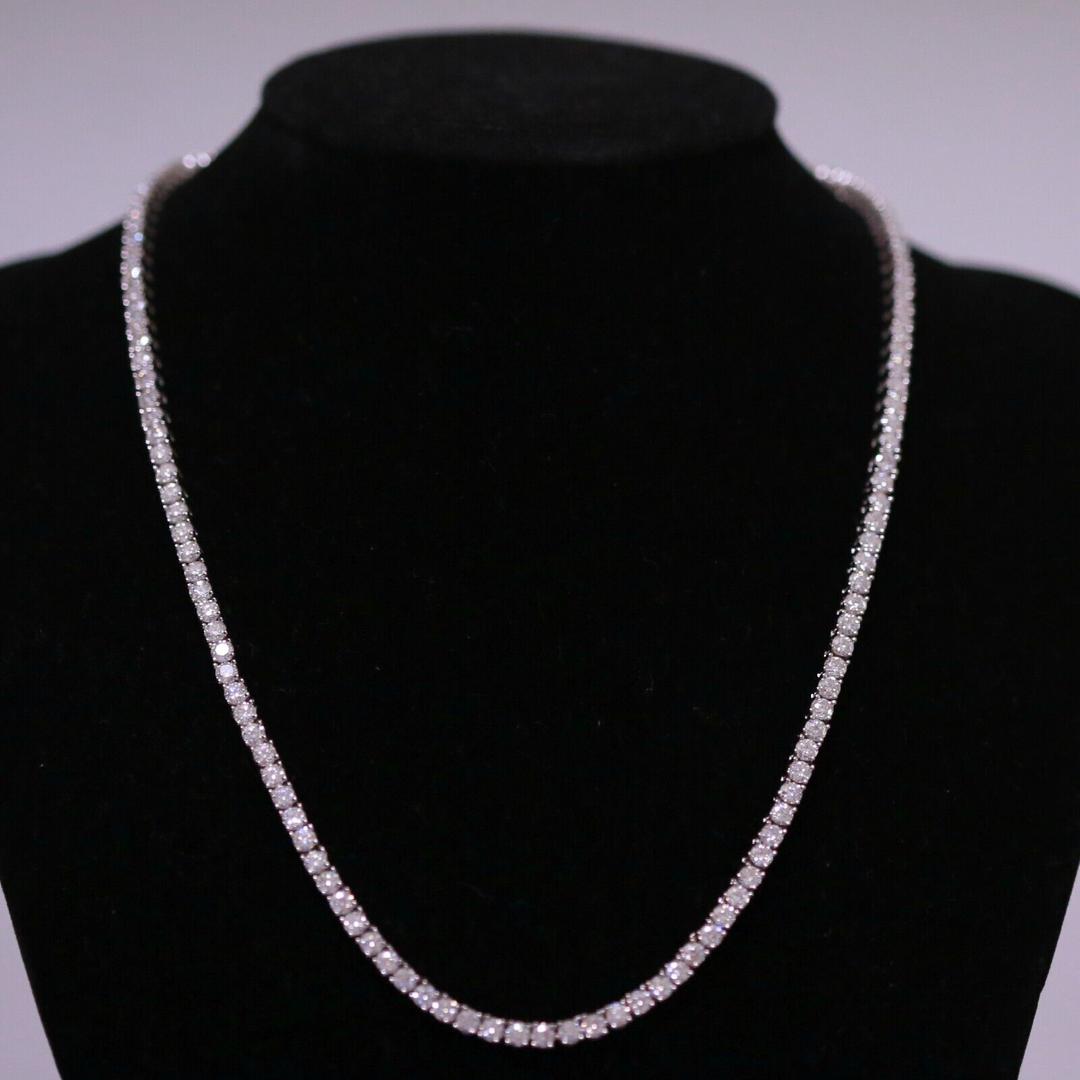 Sterling Silver Semi Mount Tennis Necklace Setting Round RD 3x3mm Syzjewelry