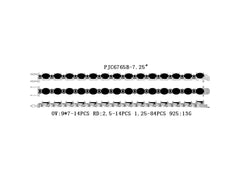 Sterling Silver Semi Mount Bracelet Setting Oval OV 9X7mm DHJ